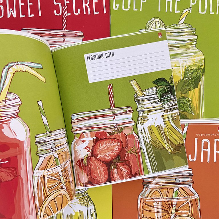 Тетрадь 48 лист кл. А5 на скрепке "MY REFRESH" 5 ВИДОВ