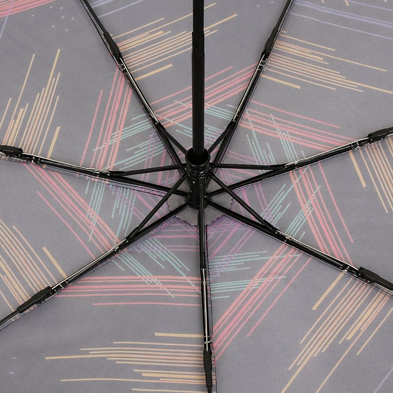 Зонт женский автомат Fabretti, 3 сложения, эпонж, красный