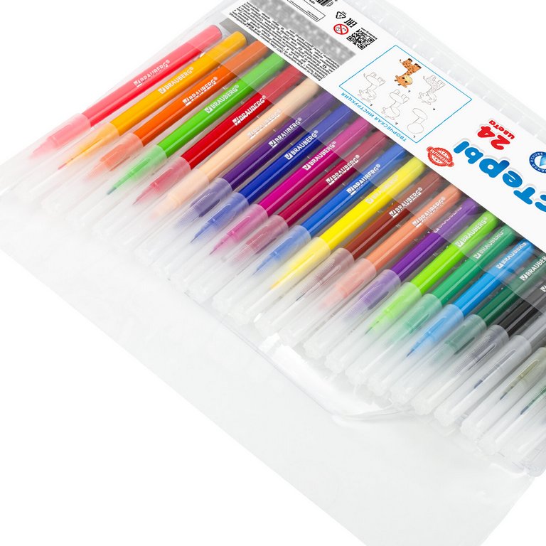 Набор фломастеров 24 цв. BRAUBERG "Классические"