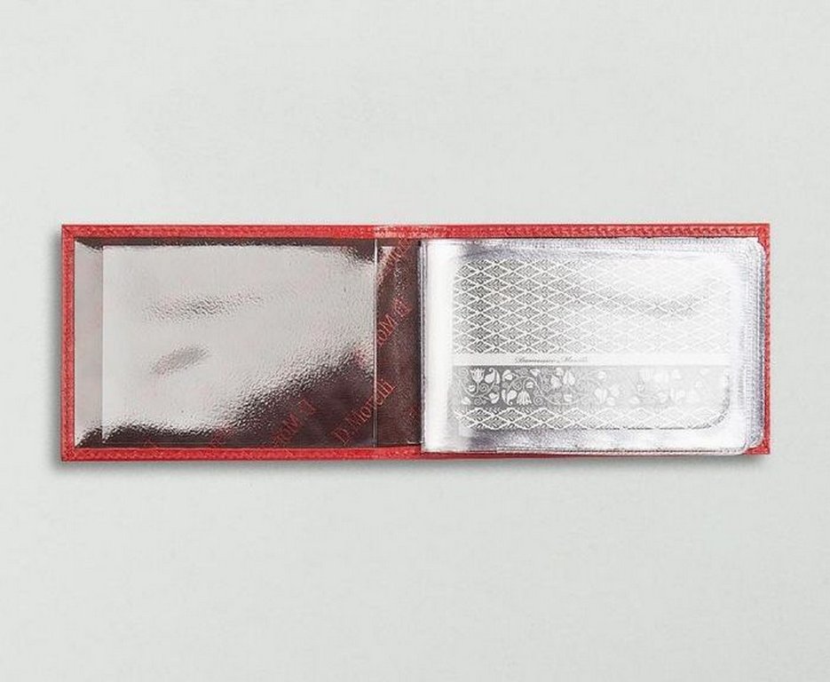 Визитница D.Morelli "Red ts" нат. кожа