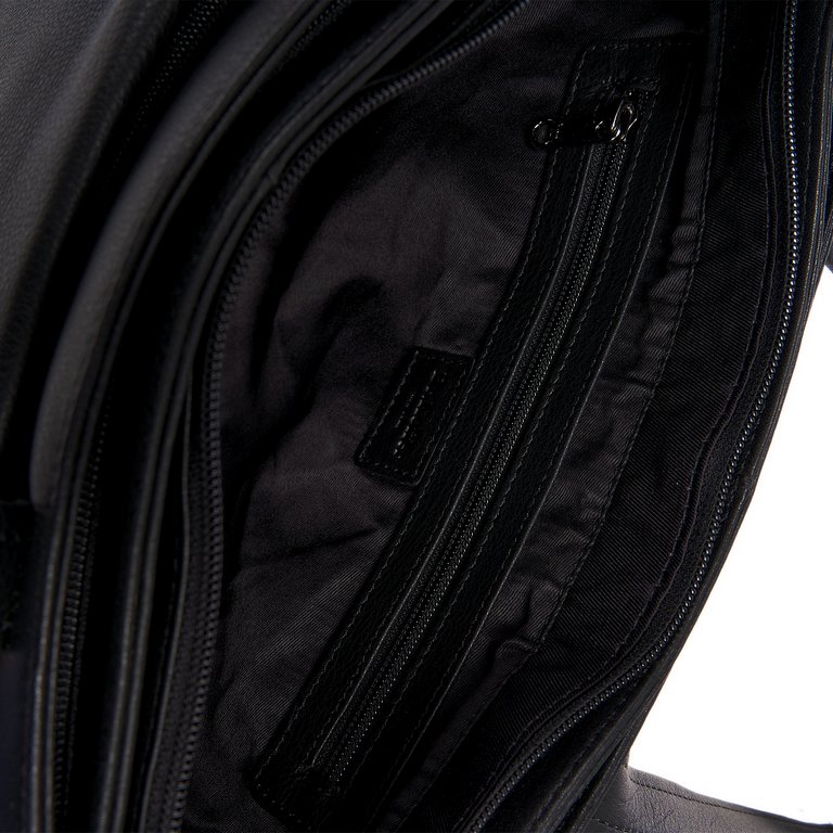 Сумка женская Dr.Koffer 33х24х10см см, нат.кожа черная