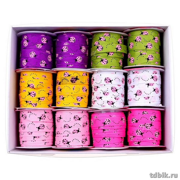 Тесьма "Божьи коровки/шарики" 3м