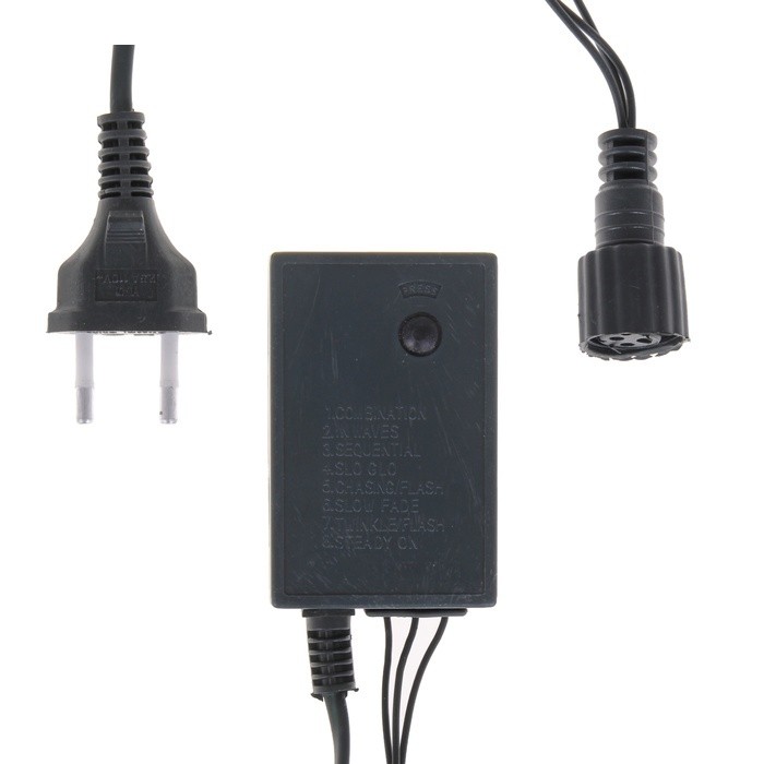 Контроллер уличный для гирлянд УМС, до 1000 LED, 3W, 8 режимов, нить темная
