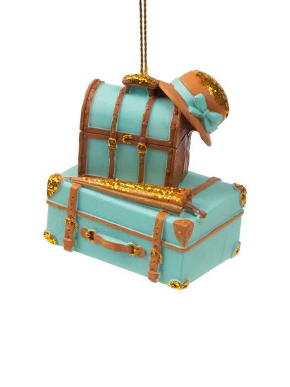 Украшение елочное из полирезины "Багаж леди" 3,8х6х5,3см