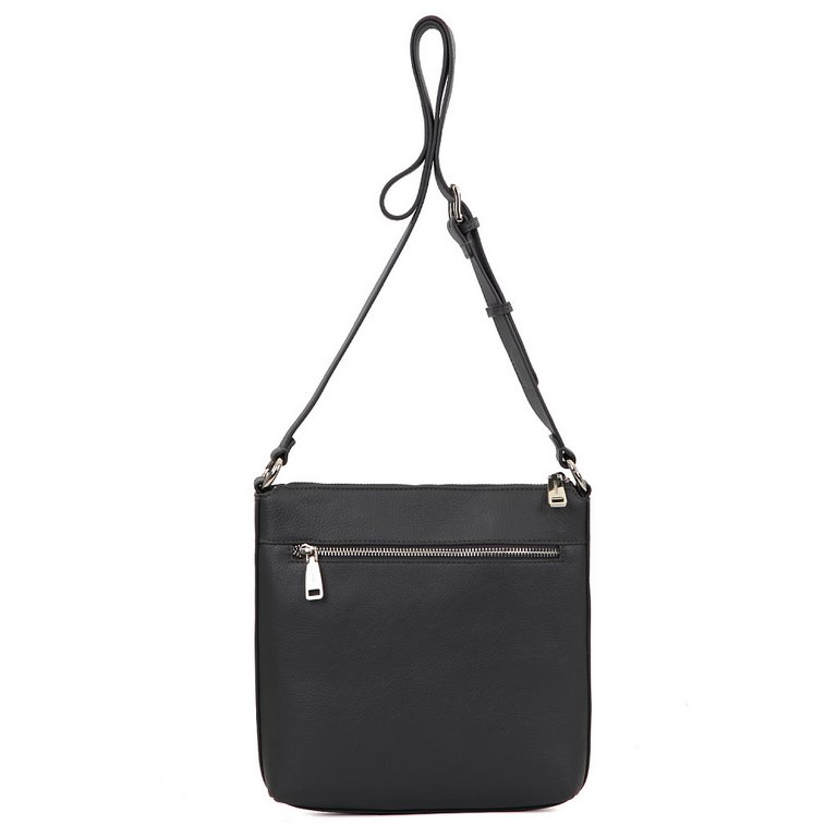 Сумка женская FABRETTI 26*8*25см, нат. кожа, серый