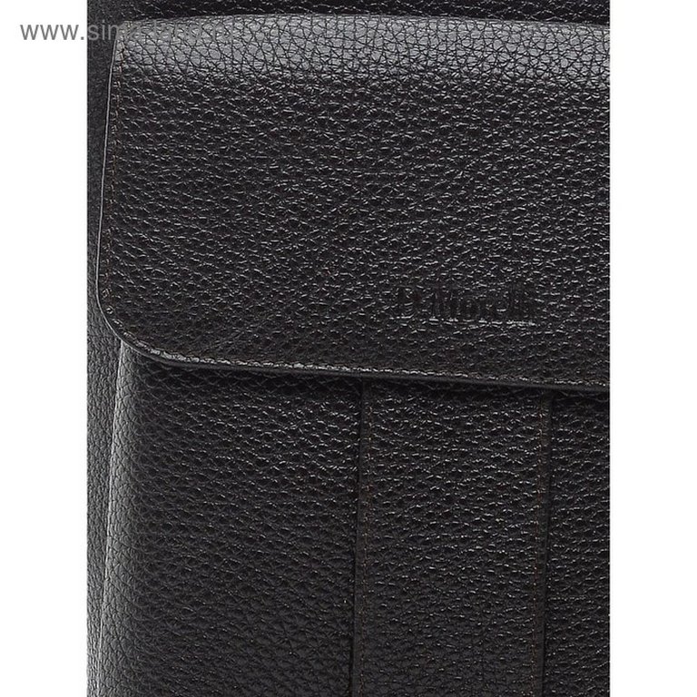 Сумка мужская D.Morelli малая, нат. кожа, с карманом, фл.коричн.