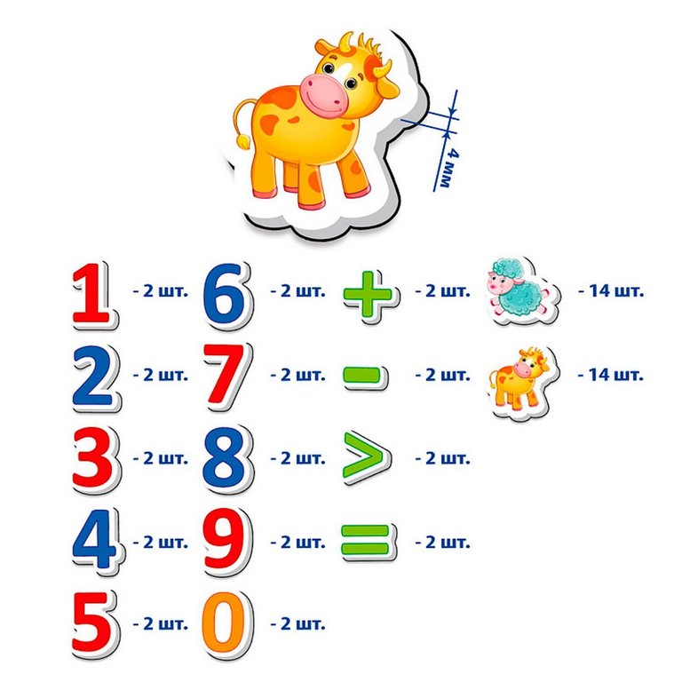 Игра обучающая  Счет "Математика на магнитах" VLADI TOYS