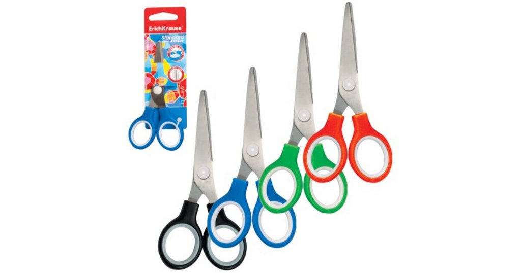 Ножницы 130 мм детские закругленные лезвия, Erich Krause "Standard Junior"