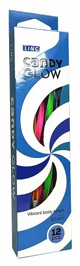 Ручка шариковая масляная Linc Candy 0,7мм синяя (однораз., линия 0,3мм) игольч.