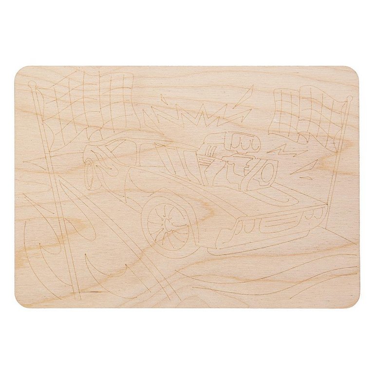 Выжигание "Хот виллс" 20*22 см, МУЛЬТИ АРТ (панно с рисунком)