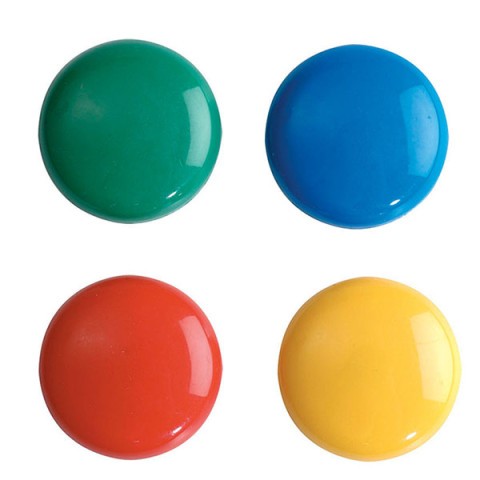 Магниты диаметр 30 мм  (8шт/уп) цветные ErichKrause