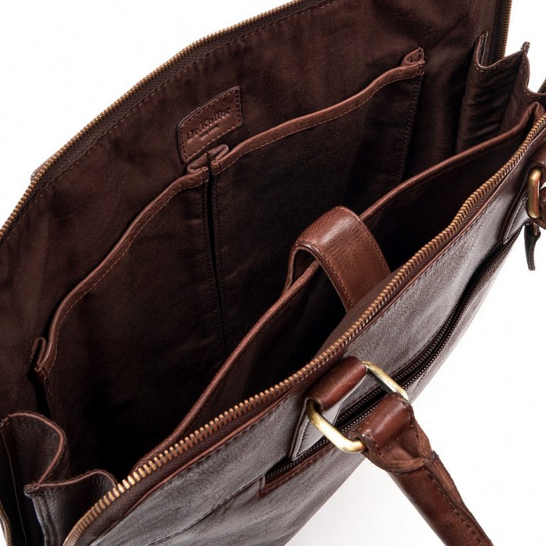 Сумка для документов Dr.Koffer 28*38*7,5см, нат. кожа, коричневая