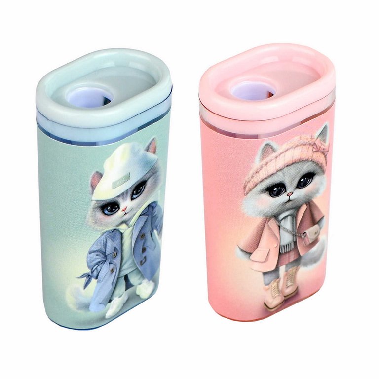 Точилка с контейнером Феникс+ "Городские кошечки" ассорти