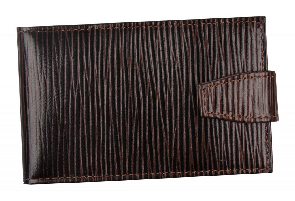 Визитница на 40 визиток Alliance 105*65мм, нат.кожа, коричневая (кляс. на 1 виз.)