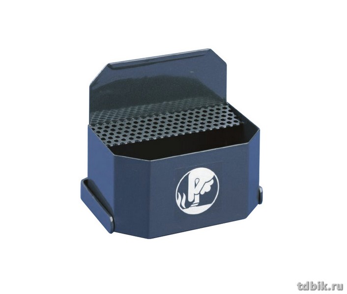 Пепельница настенная металическая 1,2 л (14*17*11 см) черная