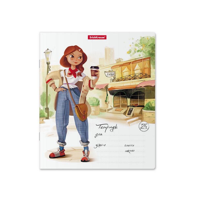 Тетрадь 24 лист лин. А5 "Девочки-красавицы"