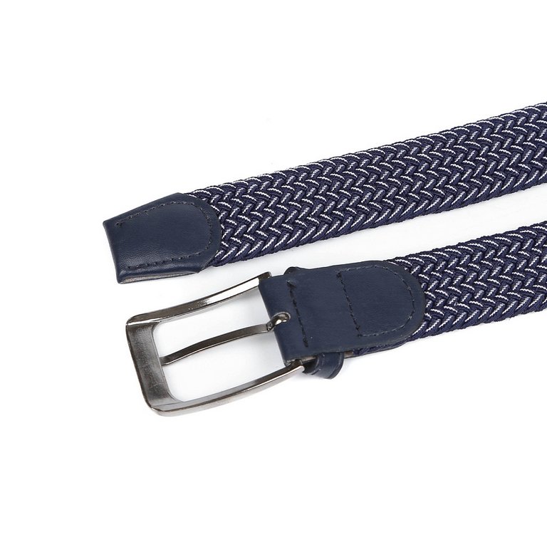 Ремень FABRETTI универсальный, полиэстер размер 125, синий/белый