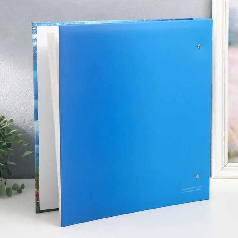 Фотоальбом 500 фото 10*15см "Deep blue" на кольцах, обложка картон