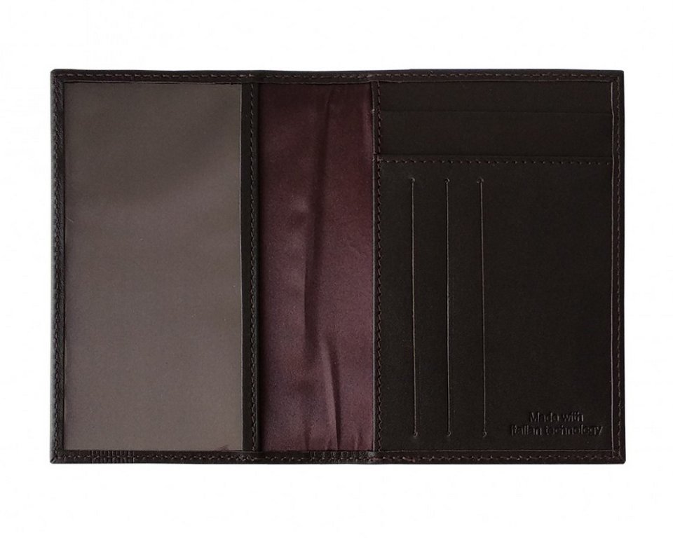 Обложка для паспорта D.Morelli "Данте" нат. кожа, коричневая