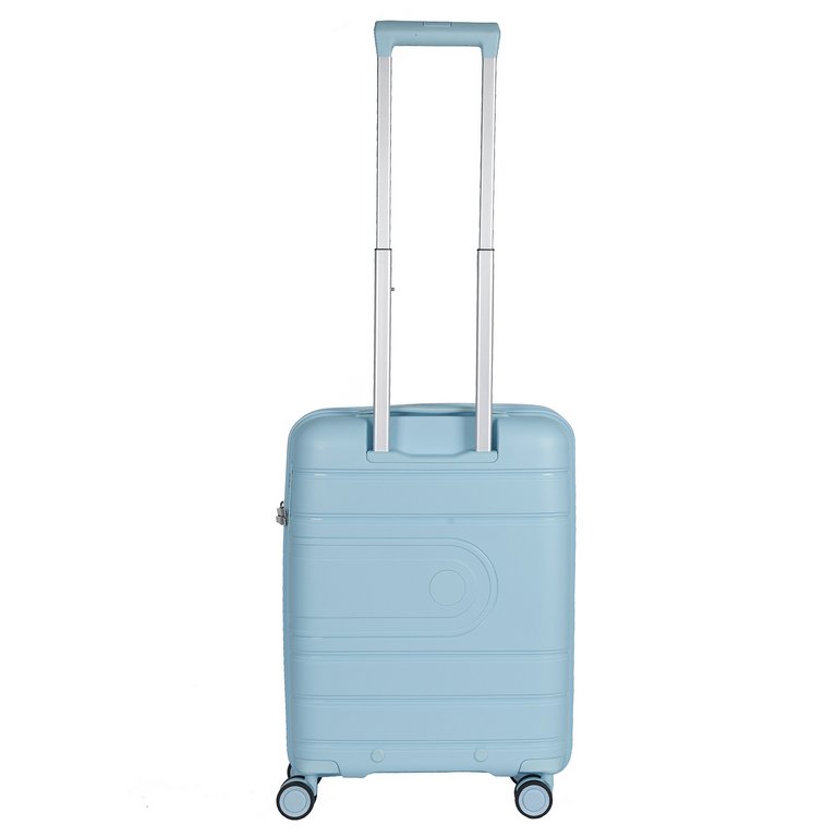 Чемодан 4-х колесный FABRETTI 100% полипропилен, 54*39*21 см, голубой