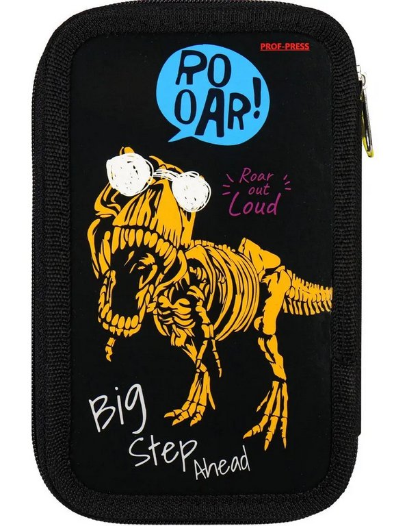 Пенал 3 отд. для мальчика Prof-Press "Тираннозавр рычит" 190*115 (ламинир.картон)