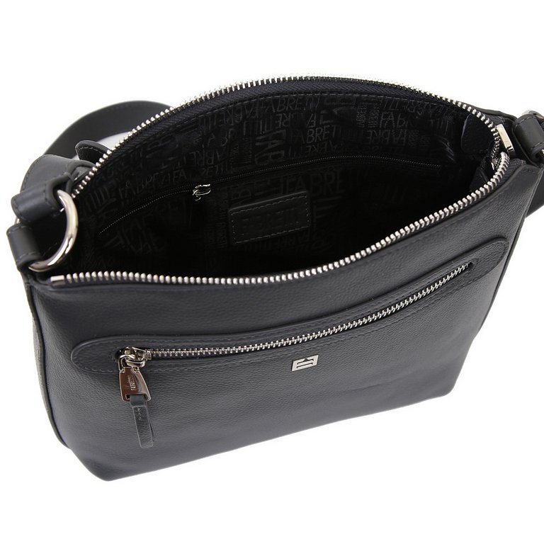 Сумка женская FABRETTI 26*8*25см, нат. кожа, серый