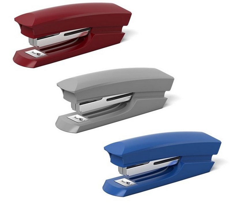 Степлер № 10 до 20л Erich Krause ECO ассорти с антистеплером (глубина 50мм)