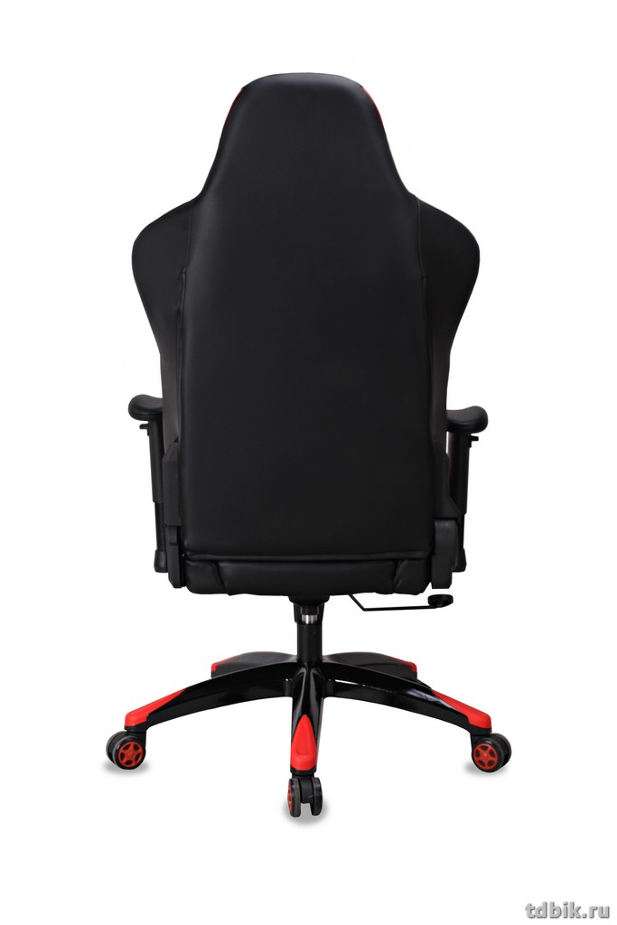 Кресло игровое Бюрократ CH-773/BLACK+R (искусственная кожа, одна подушка черный/красный, пластик чер