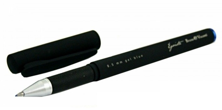 Ручка гелевая Bruno Visconti Egoiste "BLACK"  0,5мм синяя (стерж.131мм, линия 0,3мм)