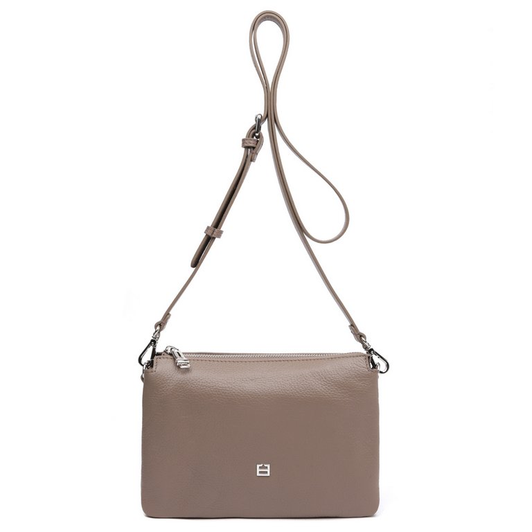 Сумка женская FABRETTI 24х16х8 см, нат. кожа, бежевый