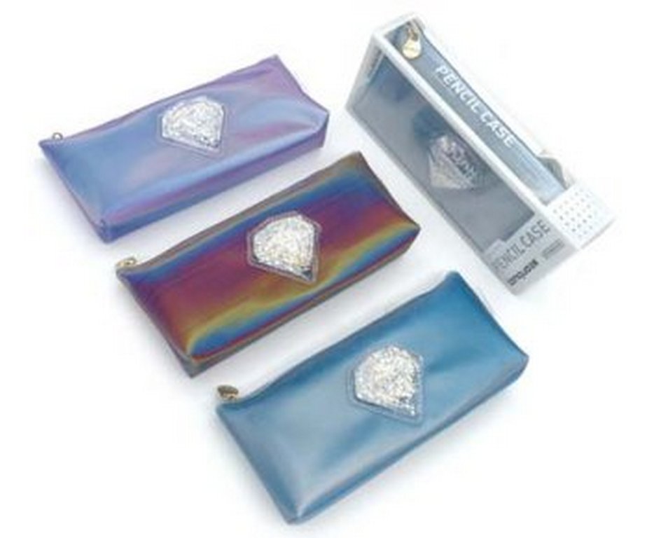 Пенал  для девочки Intelligent "Сияй" 20*8*4 см, силикон (ассорти)