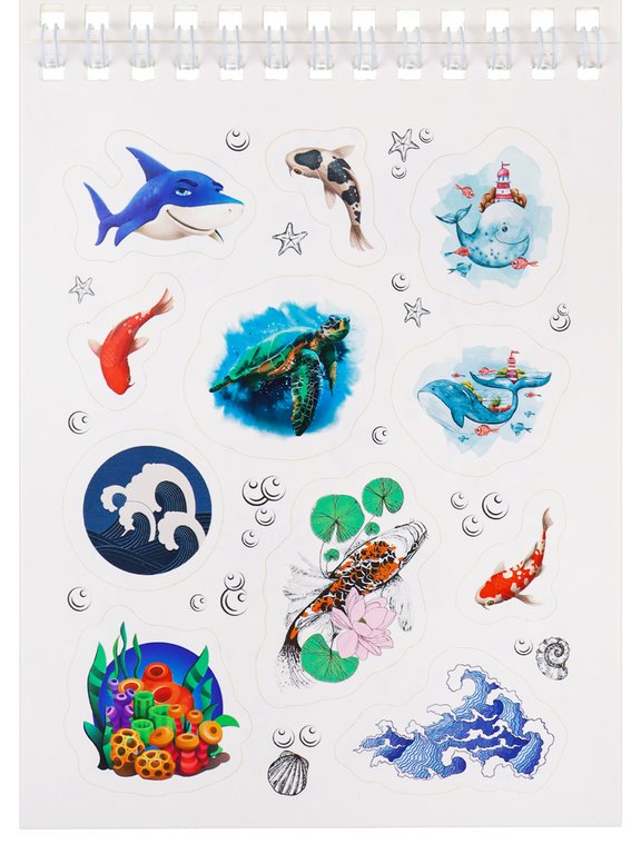 Набор наклеек 150 шт "Мои стихии" 15,7x13,5см, MILAND