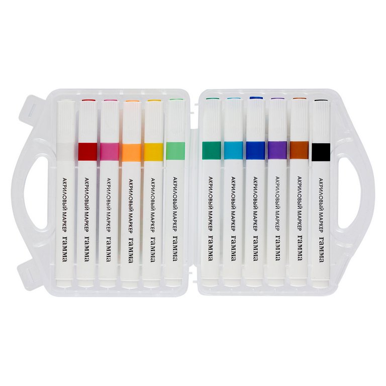 Набор маркеров акриловых 12 цв. Гамма "Классические" трёхгранные