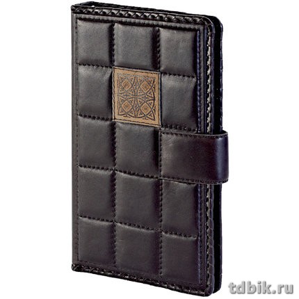 Визитница Макей 155*256мм на 160 визиток, (клясс. на 4 виз.) нат. кожа, цвет черный