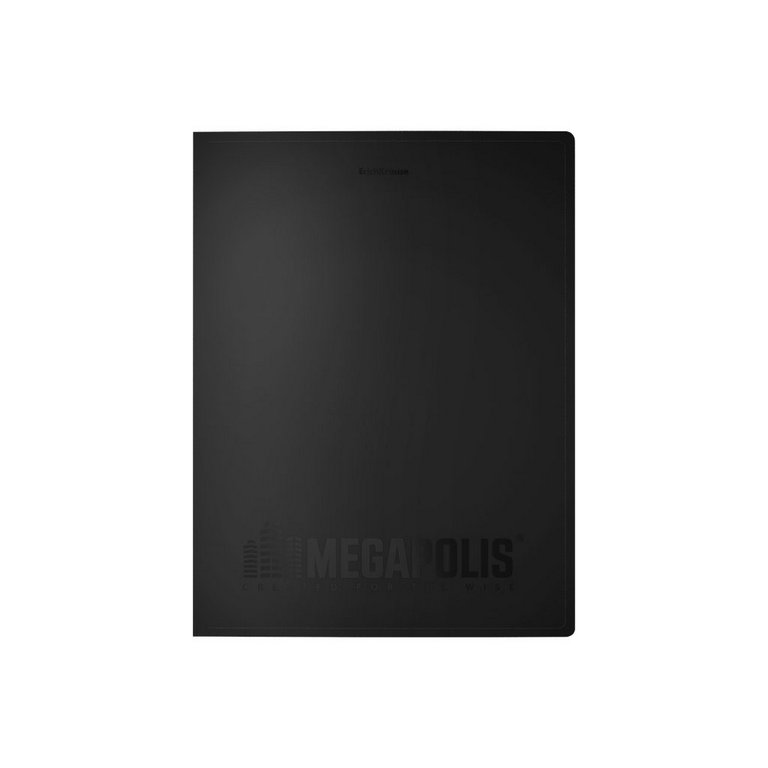 Папка с боковым зажимом А4 пластик ErichKrause MEGAPOLIS, цв. ассорти