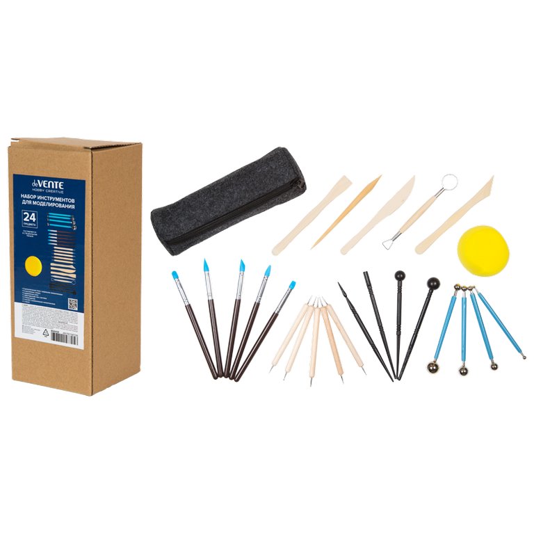 Набор инструментов для лепки и моделирования deVENTE "HOBBY CREATIVE" 24 предмета