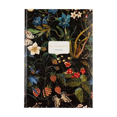 Бизнес-блокнот А4 160л, 200*290 мм , Альт "FLORA.ЛЕСНЫЕ ЯГОДЫ"