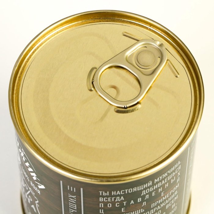 Носки в банке мужские р-р 43-45 "100% мужчина" подарочные, цвет чёрный