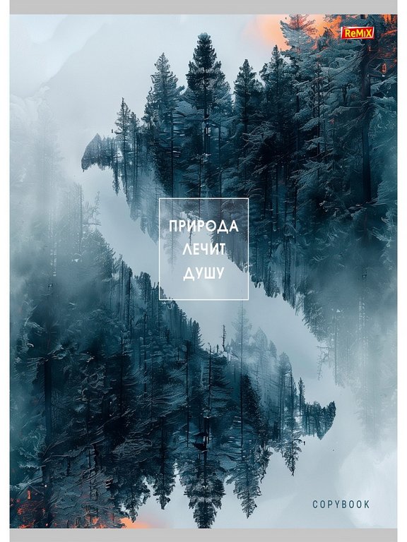 Тетрадь 96 лист кл. А4 на скрепке "ПРИРОДА ЛЕЧИТ ДУШУ" Remix