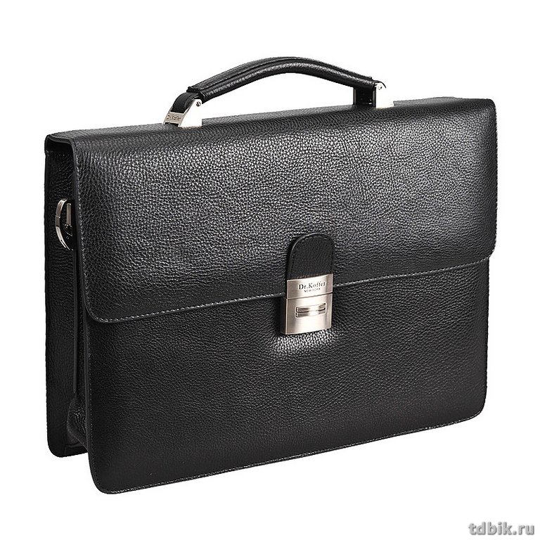 Портфель Dr.Koffer нат. кожа, черный