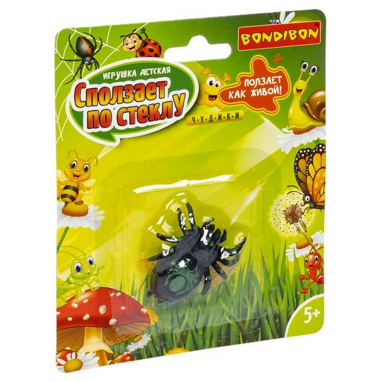 Игрушка Чудики "Паук" сползает по стеклу, Bondibon