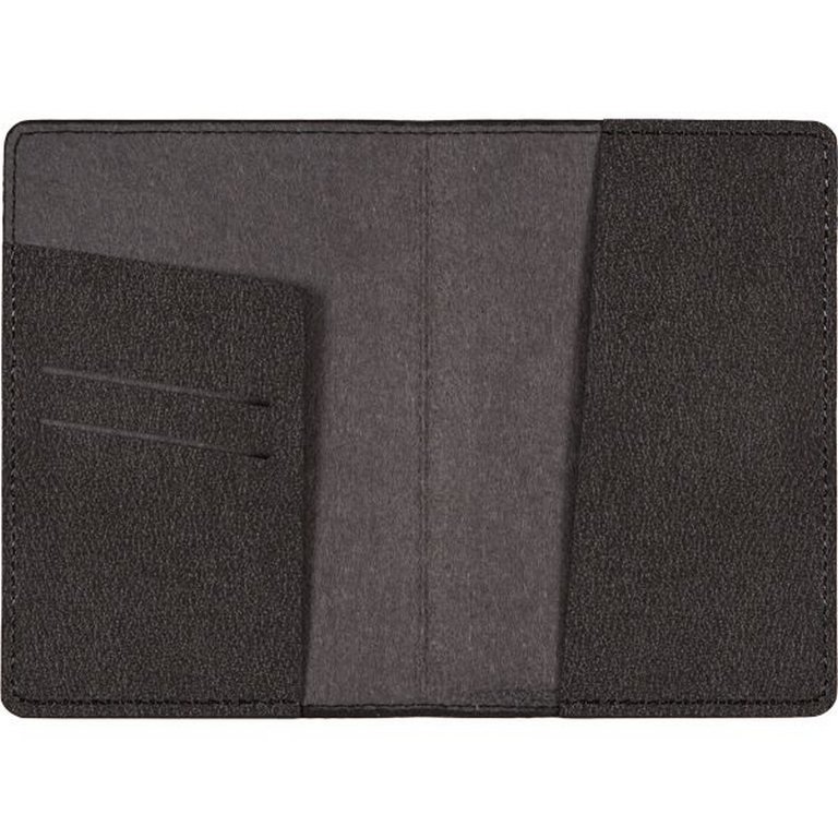 Обложка для паспорта Casual кожзам, черная 10*14 см