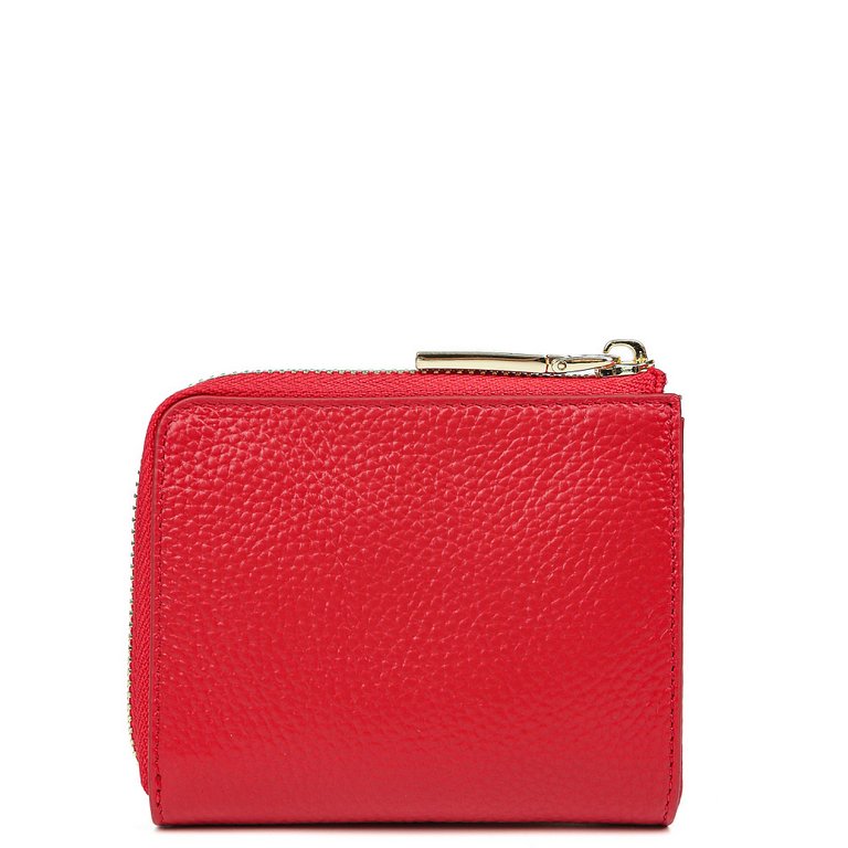 Портмоне FABRETTI женское, нат. кожа, 11*10*3 см, красный
