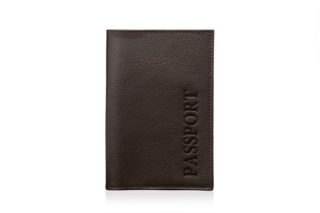 Обложка для паспорта Faetano нат. кожа, цвет коричневый