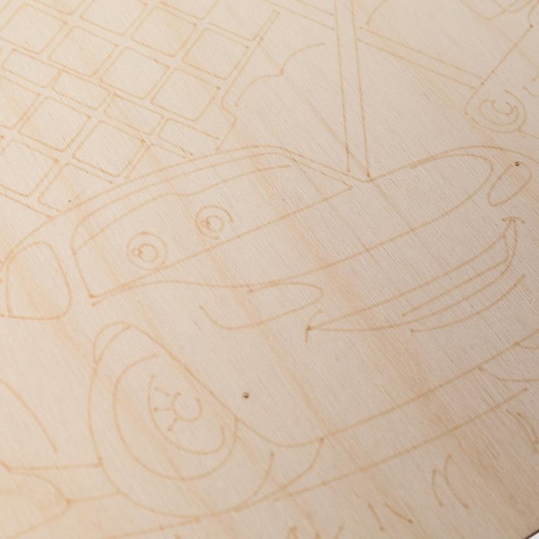 Выжигание "Тачки" 20*22 см, МУЛЬТИ АРТ (панно с рисунком)