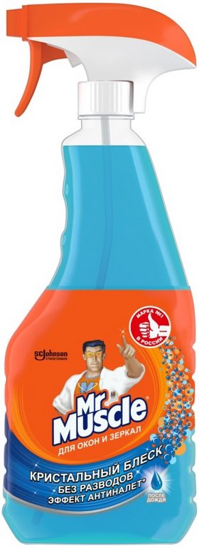 Средство для мытья стекол Мистер Мускул, курок, 500 мл. "После дождя"