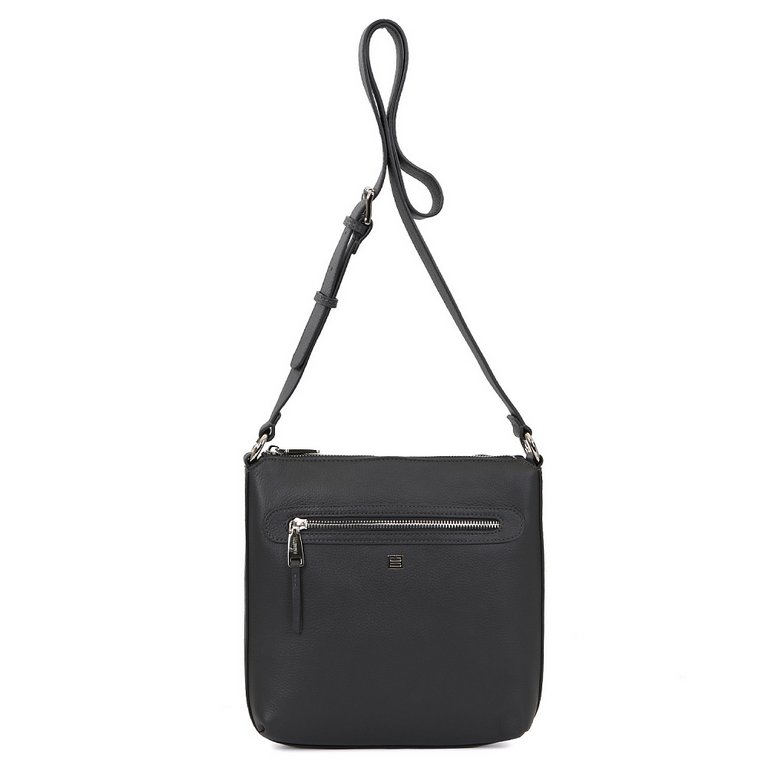 Сумка женская FABRETTI 26*8*25см, нат. кожа, серый