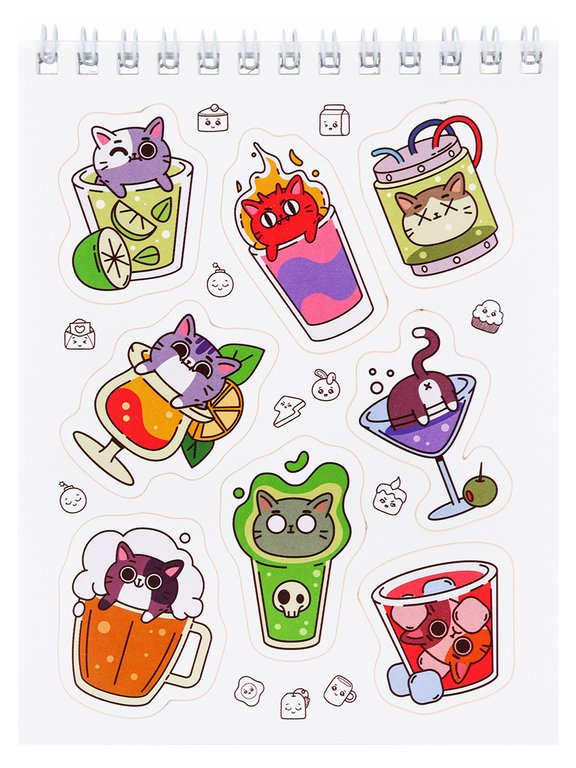 Набор наклеек 150 шт "Мои котики" 16л., А6, MILAND