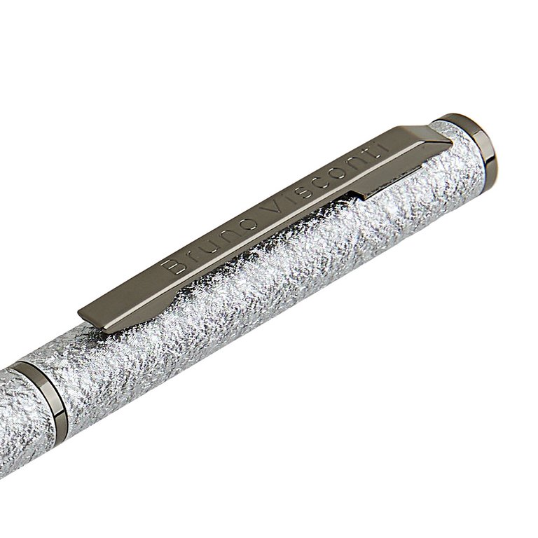 Ручка шариковая Bruno Visconti "Palermo"  с эффктом винтаж серебряный (стерж.117мм)