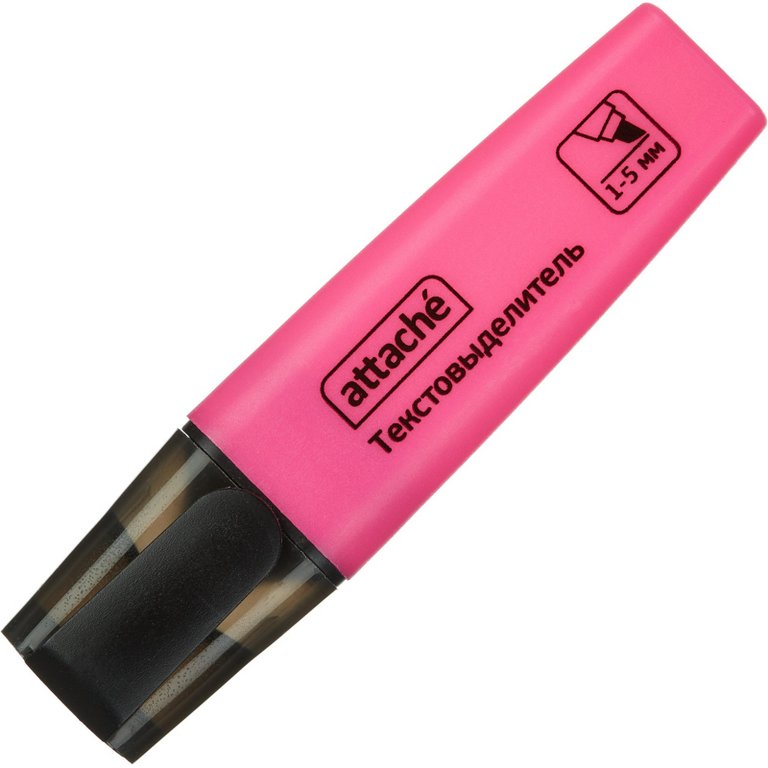 Набор текст-маркеров  5 шт Attache Colored 1-5 мм (желт, розов, зелен, оранж, голуб)